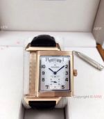 Clone Jaeger LeCoultre Grande Reverso Duo Men Watch Rose Gold with Date